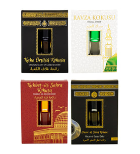 Kabe Örtüsü Kokusu Medine Ravza Kokusu Kubbetül Sahra Kokusu ve Hacerül Esved kokusu Alkolsüz Esans 3ml
