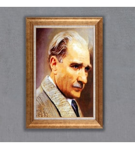 Altın Varaklı Paspartulu Çerçeveli Tablo sd560