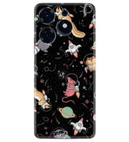 Spark 10 Pro Kılıf Silikon Desen Özel Seri Planet Animals 1771