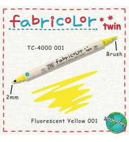 Zig Fabricolor Twin Çift Uçlu Kumaş Boyama Kalemi FLUORESCENT YELLOW 