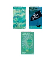 Oz Büyücüsü + Define Adası + Beyaz Diş- 3 Kitap Set - Iş Bankası Özel Set Oz Büyücüsü Kitabı