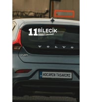 11 Bilecik Osmaneli Plaka Kodlu Beyaz Araç Sticker Osmaneli İlçe Yazılı Bilecik Özel Tasarım 40x8 cm Şehir ve İlçe Temalı Kaliteli Sticker