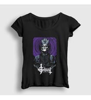 Presmono Kadın Siyah Robes Ghost T-Shirt 52373tt