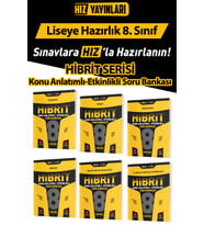 Hız Yayınları 8. Sınıf Hibrit Tüm Dersler Soru Bankası Seti - Türkçe-Matematik-Fen-Din-İngilizce-İnkılap (Çok Renkli)