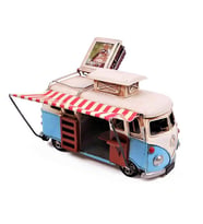 Nostaljik Metal Mavi Vosvos Minibüs Karavan Büyük Boy