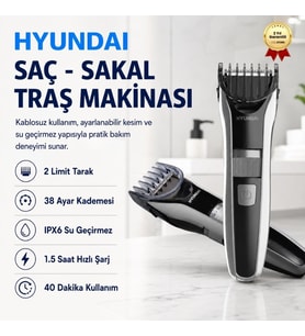 Profesyonel Şarjlı Kablosuz Saç, Sakal, Ense, Tüy Alma 5i 1 Arada Tıraş Makinası