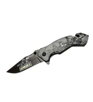 Mtech 4 23 6 Swat Kurtarma / Kamp Çakı 20cm - Yarı Otomatik, Kemerlikli, Cam Kırma Ve İp Kesme Aparatlı