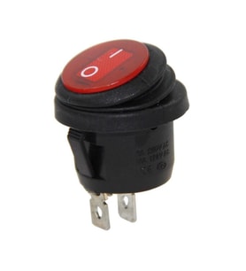 Ayt IC-133W Yuvarlak Işıklı Su Geçirmez 2 Pin On Off Anahtar Aç Kapa Düğme Buton 19x36 mm