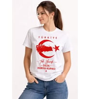 TÜRKİYE Ay Yıldız 2026 Dünya Kupasi Taraftar Forma T-Shirt - Beyaz