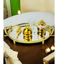 Infinity Söz Nişan Kahve Tepsisi (Gold)