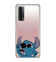 Huawei P Smart 2021 Uyumlu Stitch Desenli Şeffaf Telefon Kılıfı