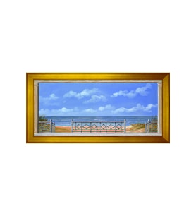 Manzara Temalı Kanvas Tablo 50 x 70 cm Gold Çerçeve