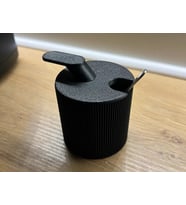 3D Baskı 2li Kaşıklı Şekerlik Baharatlık Seti Kapaklı Fitilli Dekoratif Mutfak Sunum Kabı 7x7 cm