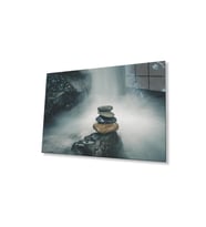 Taşlar Cam Tablo 4mm Dayanıklı Temperli Cam stones Glass Wall Art (Çok Renkli)