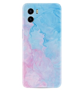 Vivo Y15S Y32 Y33S Y51 Y53S Kılıf Desemli Silikon Pink Blue Abstract 1385