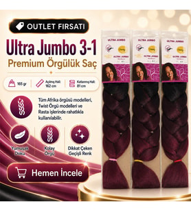 3 Paket - Afrika Örgüsü Ve Rasta İçin Sentetik Ombreli Saç 3-1