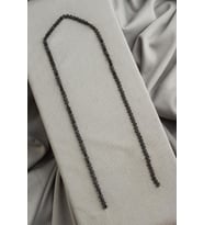 Hematit Doğal Taş Mat Siyah Altıgen Kesim 3x3mm Dizi [AA]