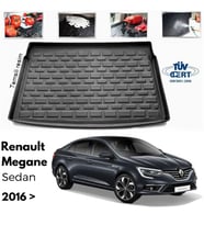 Renault Megane 4 Sedan Bagaj Havuzu Paspası 2016 Sonrası