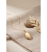 Pirinç Gold Renk Kapaklı Fotoğraf Koyulabilir Model Kadın Kolye 5886 - SSSSSS2433-1278