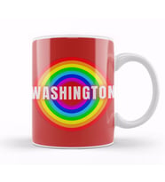 Washington Vintage Retro Rainbow Style Kupa Bardak Porselen