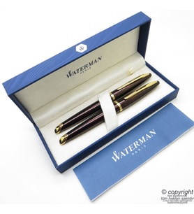 Waterman Carene Marine Amber GT Dolma Kalem + Roller Kalem Set  İsme Özel Kalem  Hediye Kalem