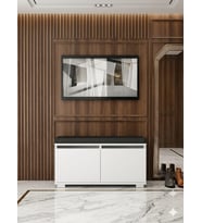 BRANO 80 cm Minderli Oturaklı Ayakkabılık  2 Kapaklı Beyaz Ayakkabı Dolabı Beyaz Deri Puflu Bench