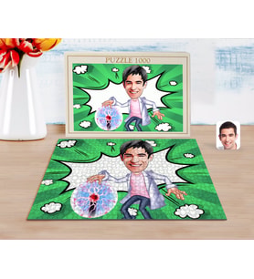 BK Gift Kişiye Özel Erkek Elektrik Mühendisi Karikatürlü 1000 Parça Profesyonel Puzzle-1