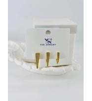 Zirkon Taşlı Üçlü Kombin Küpe - Kp00414