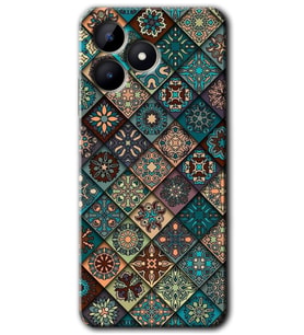 Realme C53 Kılıf HD Desen Baskılı Kılıf - Mandala Desen