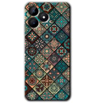 Realme C53 Kılıf HD Desen Baskılı Kılıf - Mandala Desen