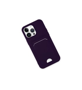 İphone 14 Pro Kılıf Kelvin Kartvizitli  - Derin Mor
