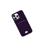 İphone 14 Pro Kılıf Kelvin Kartvizitli  - Derin Mor