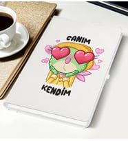 BK Gift Canım Kendim Tasarımlı Beyaz Defter, Arkadaşa Hediye, Doğum Günü Hediyesi