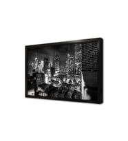 New York Gece Çerçeveli Mdf Tablo