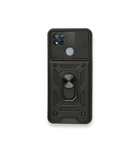 Çınarcık Dev Realme C11 2021 Kılıf Pars Lens Yüzüklü Silikon - Gümüş