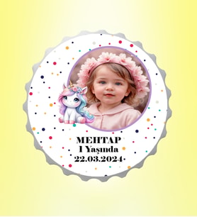 Pony Resimli İsimli Puantiyeli Kapak Magnet Açacak Kişiye Özel