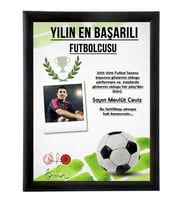 Kişiye Özel Fotoğraflı Yılın Futbolcusu Sertifikası