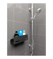 Modern, Estetik Ve Minimalist Tasarım Metal Duş Rafı Paslanmaz Modern Metal Duş Rafı Siyah