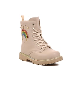 Trendyshose 1527 İçi Pelüşlü Soğuk Geçirmez Kız Bot (Krem)