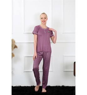 Akbeniz Kadın Mürdüm Kısa Kol Pijama Takım 20388
