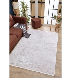 Dijital Kaymaz Yıkanabilir Gri Minimalist Salon Halısı Mutfak Halısı Koridor Halısı Yolluk HLN1791