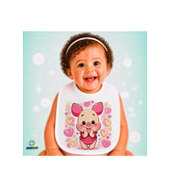 Piglet Keten Bebek Mama Önlüğü – Yumuşak, Emici, Yıkanabilir, Özel Tasarım P154