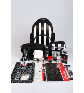 YENİ SEZON LİSANSLI BEŞİKTAŞ FULL KIRTASİYE SET ÇUBUKLU OKUL,BESLENME VE KALEM ÇANTASI İLE BESLENME KABI,MATARA