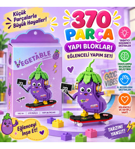LZ-8857 KAYKAY SÜREN PATLICAN 370 PARÇA BLOCK OYUNCAK