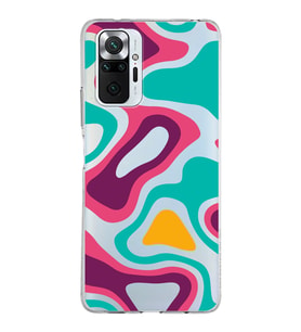 Xiaomi Redmi Note 10 Pro Uyumlu Kapak Renkli Desen Tasarımlı Şeffaf Silikon Kılıf