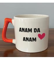 Anam Da Anam Baskılı Kadınlar Günü Turuncu Kulplu D Kupa