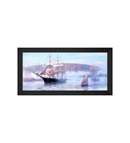 Manzara Temalı Kanvas Tablo 50 x 70 cm Siyah Çerçeve
