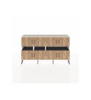 Arges Konsol 8 Raflı 8 Kapaklı 176x30x99 Aytaşı-Çam/Antrasit
