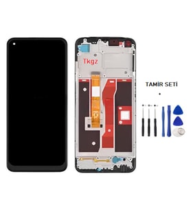 Tkgz - Oppo A55 Uyumlu Lcd Ekran Dokunmatik Servis ÇITALI + TAMİR SETİ