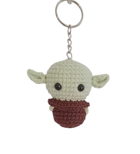 Maskot Baby Yoda Amigurumi Organik Çanta Süsü Anahtarlık Oyuncak